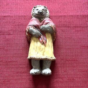Vintage 1984 Charlee Mcgee Hand Painted Little Red Riding Hood Wolf Figurine